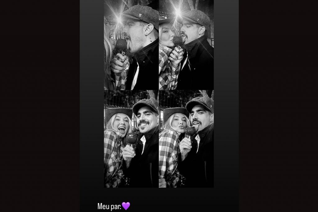 Daiane de Paula e Caio Castro curtem Festa Junina