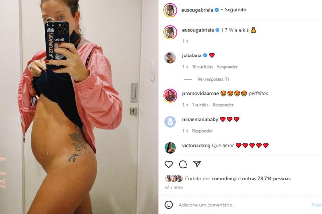 Gabriela Pugliesi mostra barriguinha de gravidez