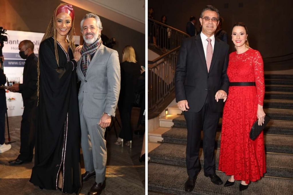 Luciana Mello e o marido; governador de São Paulo, Rodrigo Garcia, e a esposa