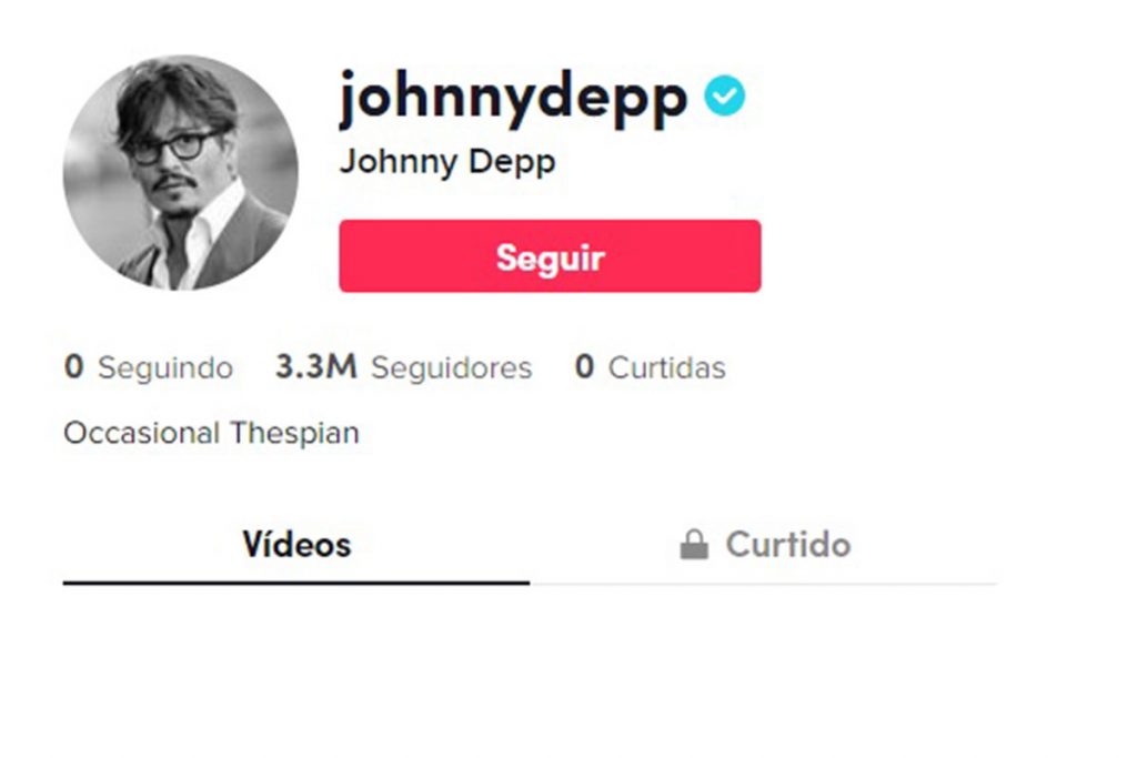 Johnny Depp cria perfil no Tiktok
