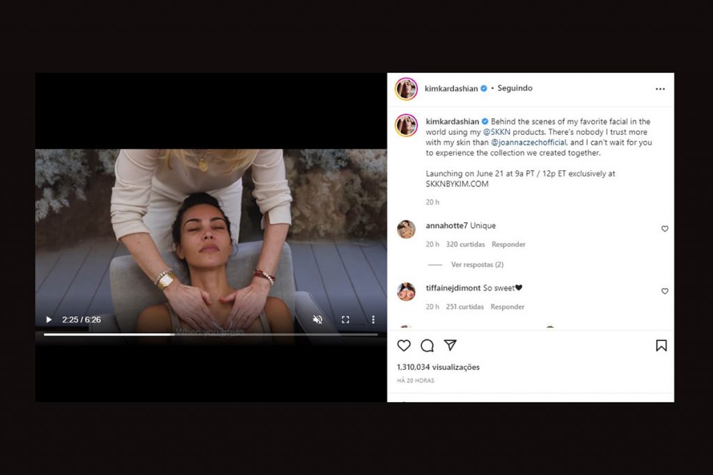 Kim Kardashian aparece sem maquiagem e mostra beleza natural