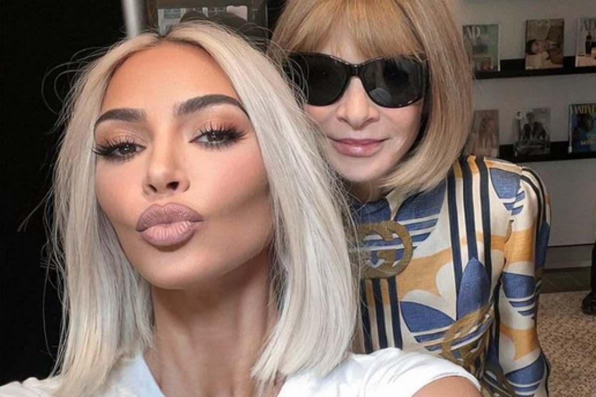 Kim Kardashian em selfie com Anna Wintour