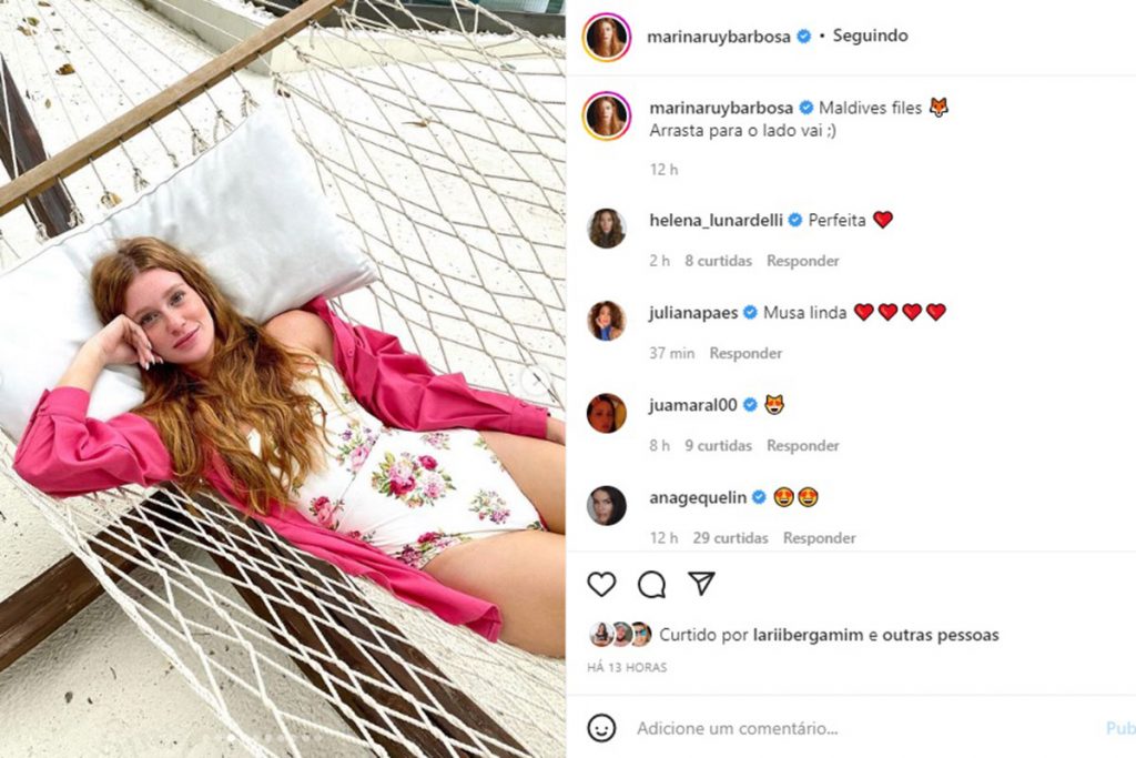 Marina Ruy Barbosa posa toda natural em viagem para as Maldivas