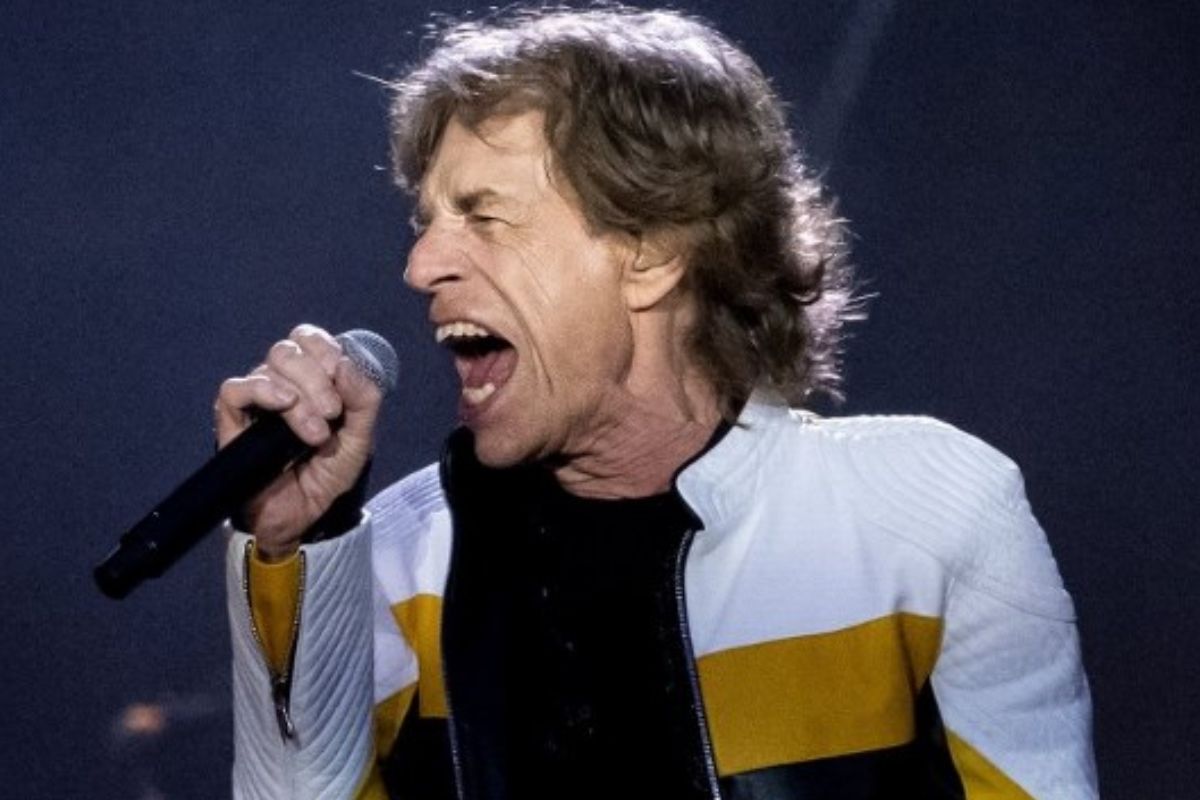 Mick Jagger durante show dos Rolling Stones