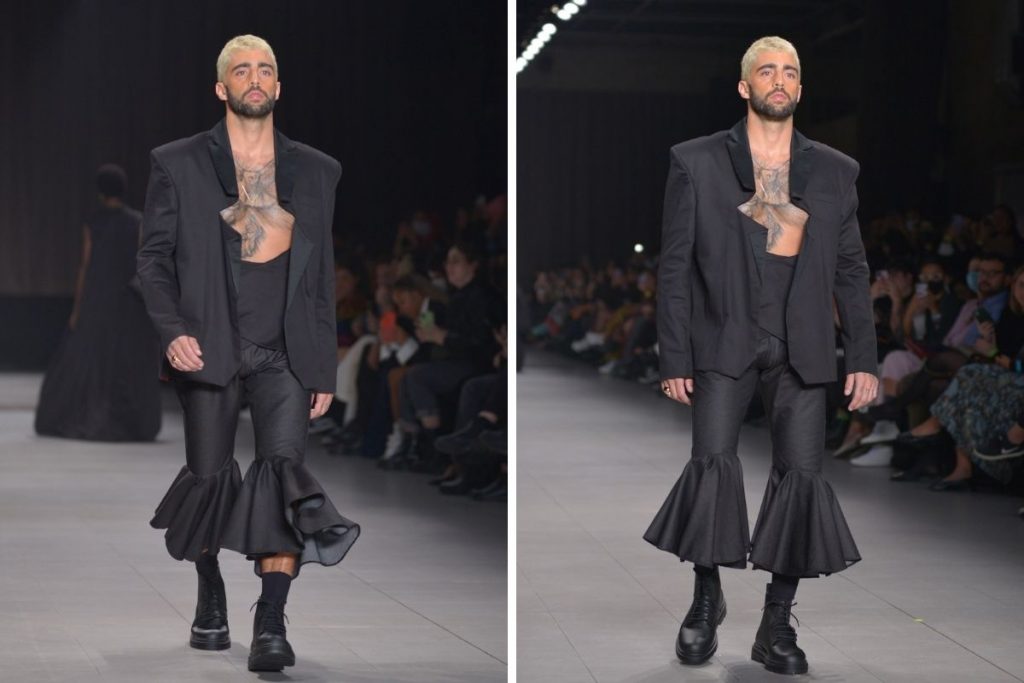 Pedro Scooby desfilando na São Paulo Fashion Week