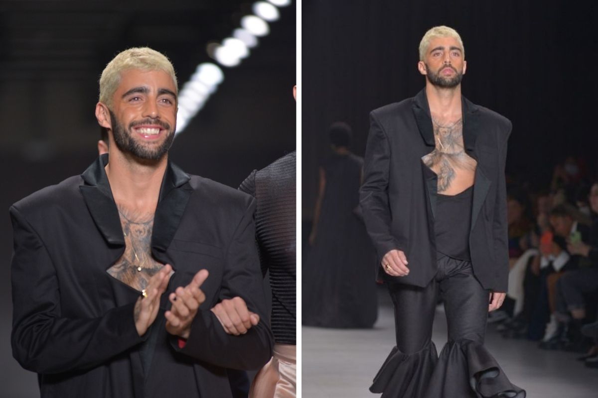 Pedro Scooby desfilando na São Paulo Fashion Week
