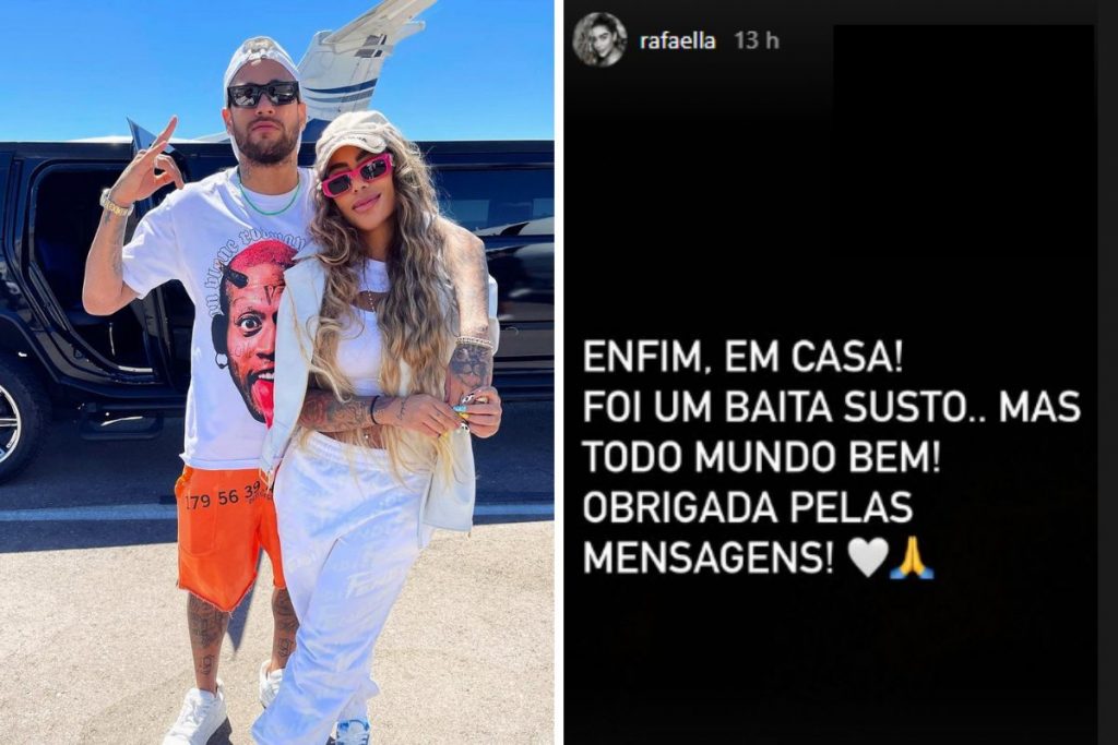 Neymar e a irmã Rafaella Santos