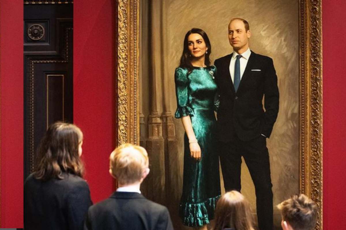 Kate Middleton e Príncipe William retratados por Jamie Coreth