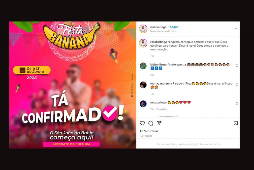 Justiça volta atrás e libera Festa da Banana