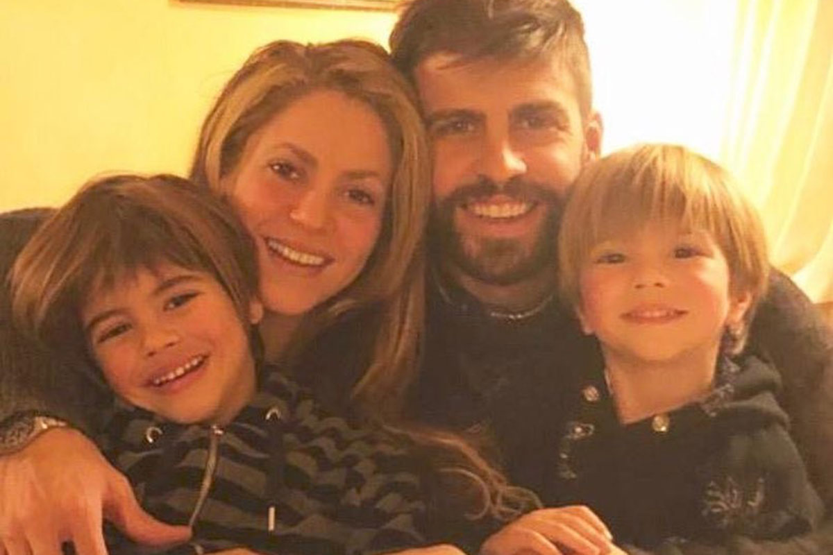 Shakira, Gerard Piqué e os filhos