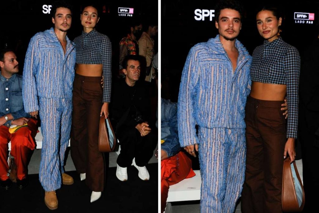 Sasha Meneghel e João Figueiredo atraem olhares na SPFW