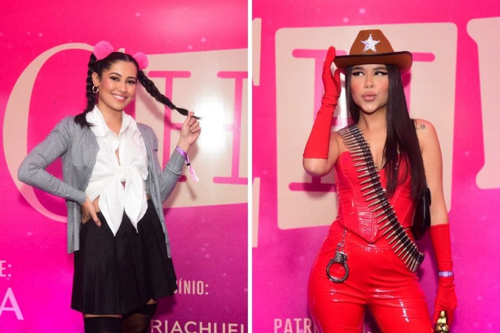 Thaynara OG e Laura Brito na festa de aniversário de Rafa Uccman