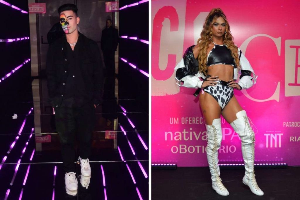 Victor Guergui e Lia Clark na festa de aniversário de Rafa Uccman