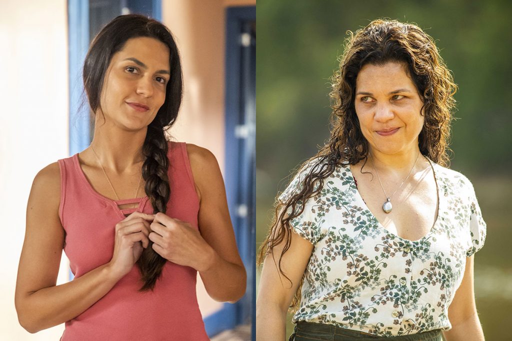 Zefa (Paula Barbosa) e Maria Bruaca (Isabel Teixeira) em Pantanal