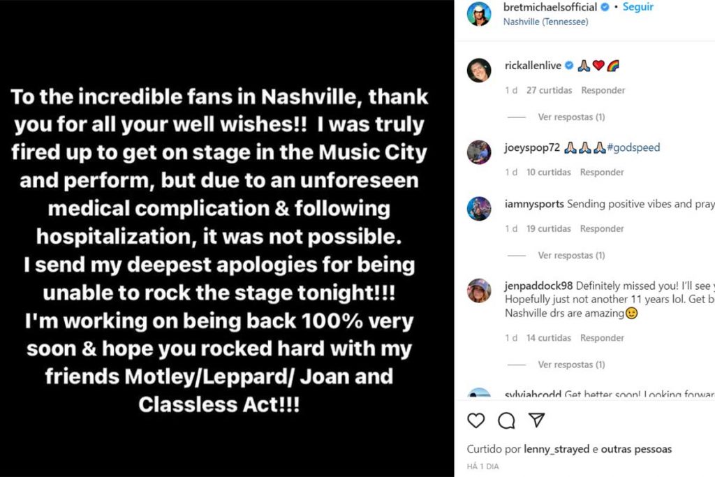 Bret Michaels agradece fãs