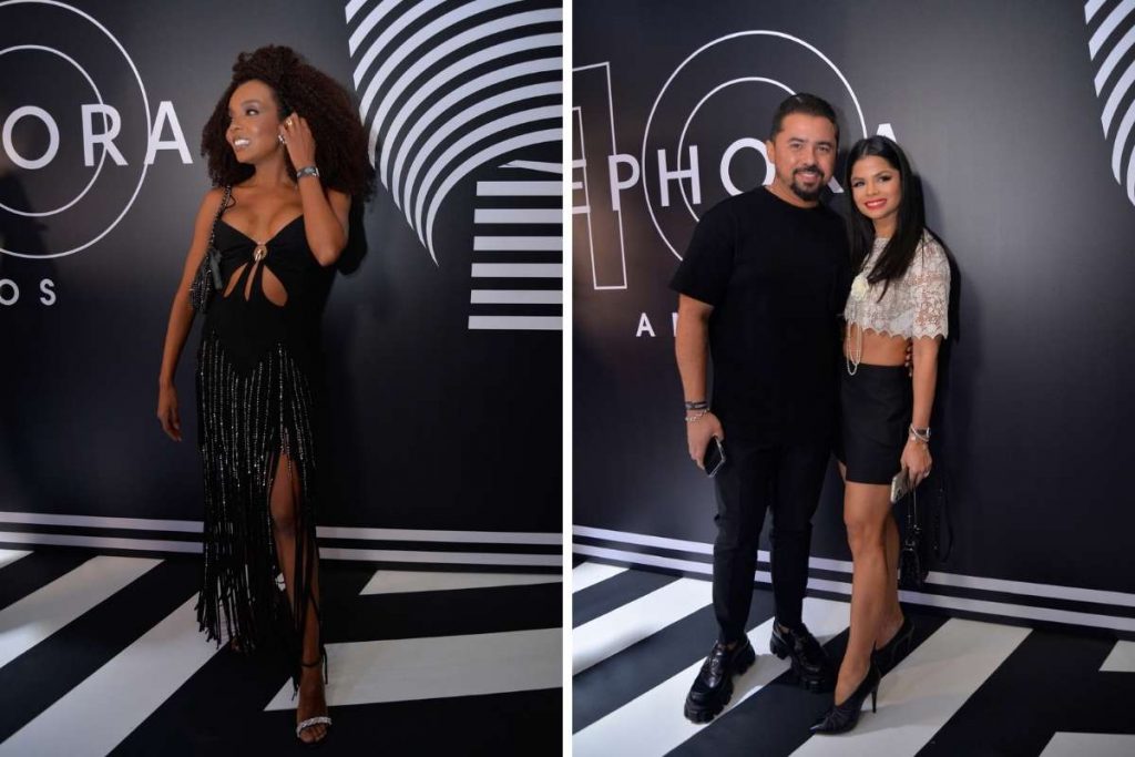 Thelminha e Xande Avião e Isabele na festa de aniversário da Sephora