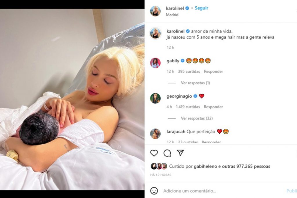 Karolina Lima anuncia o nascimento da filha