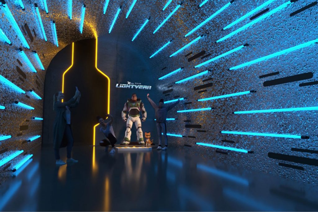 A nova animação Lightyear também tem um ambiente na exposição