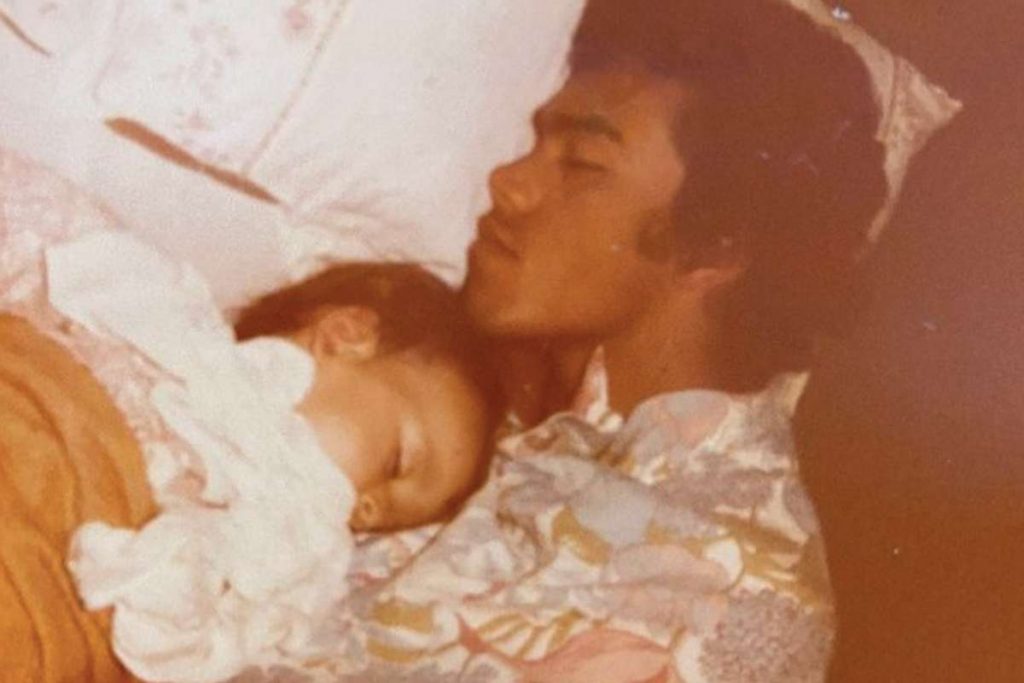 Natuza Nery com o pai