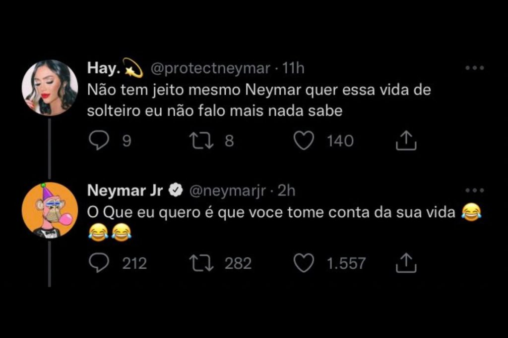Neymar responde comentário de internauta na web