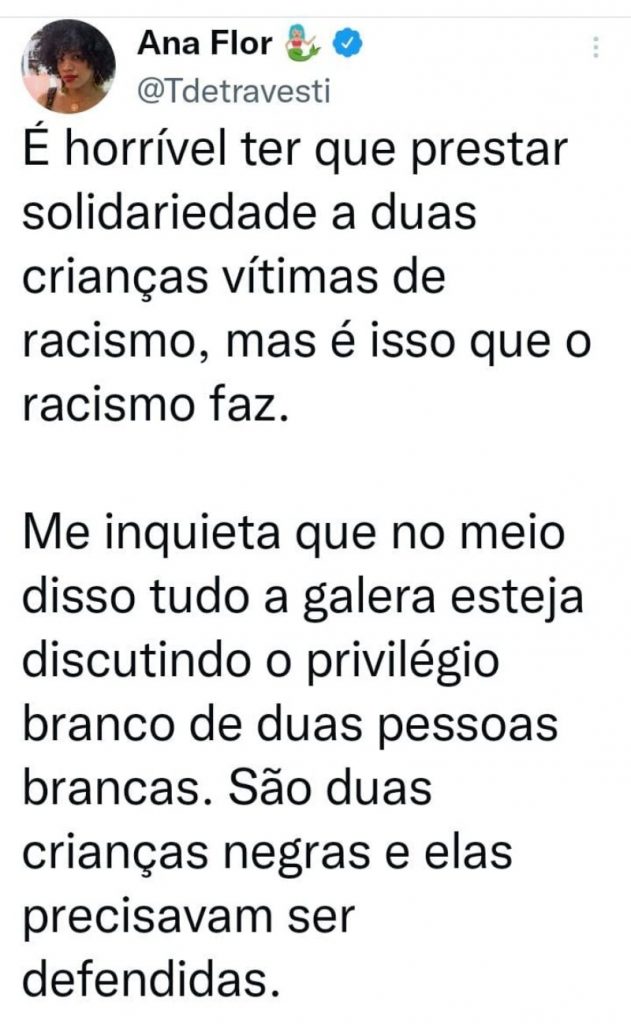 Postagem sobre privilégio branco