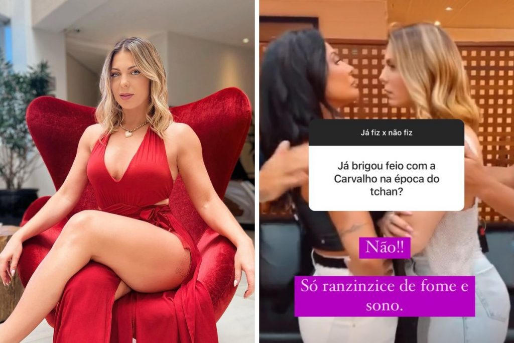 Sheila Mello responde pergunta sobre Scheila Carvalho
