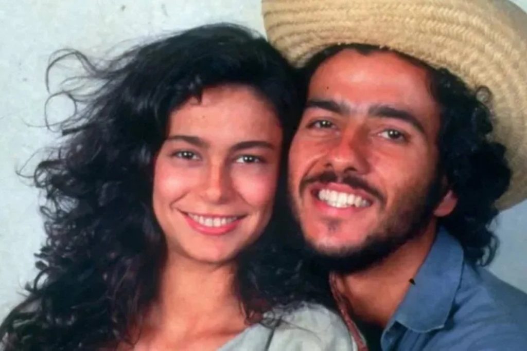 Zefa (Giovanna Gold) e Tadeu (Marcos Palmeira) em Pantanal