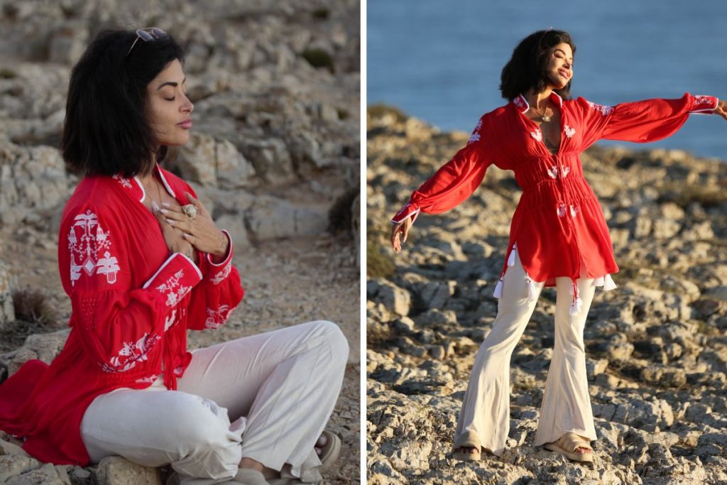 Aline Campos durante o programa Hey Ho!