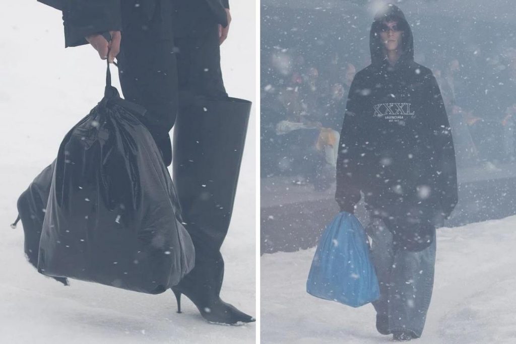 bolsas de saco de lixo da balenciaga