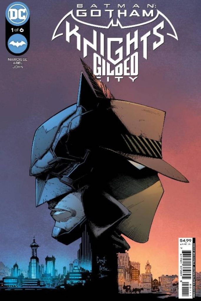 capa da primeira edição da série em quadrinhos batman: gotham knights -giled city