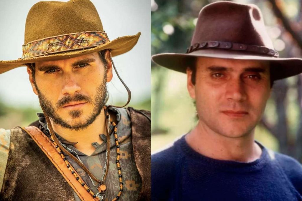 Almir Sater e Gabriel em Pantanal