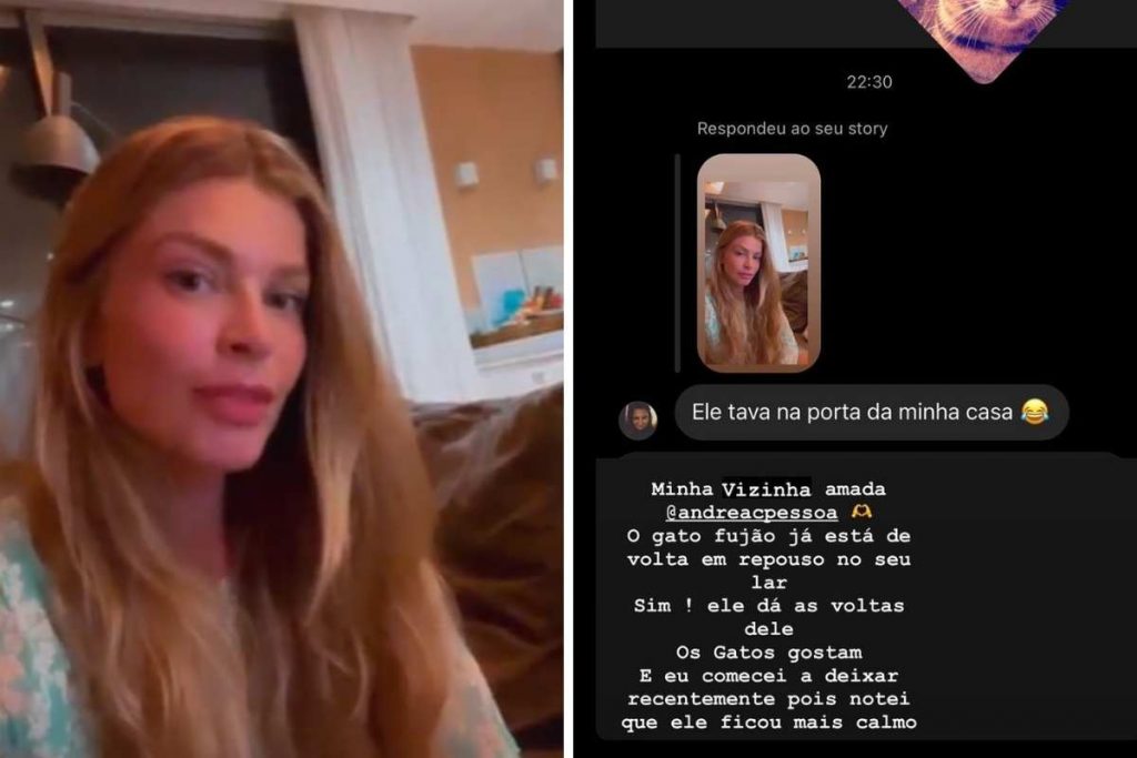 Grazi Massafera e print da conversa com a vizinha