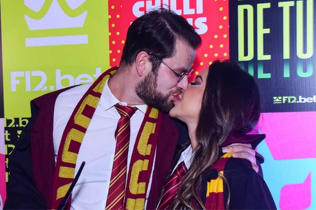 Gustavo Marsengo e Laís fantasiados de Harry Potter