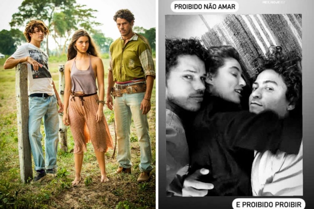 José Loreto com Alanis Guillen e Jesuíta Barbosa