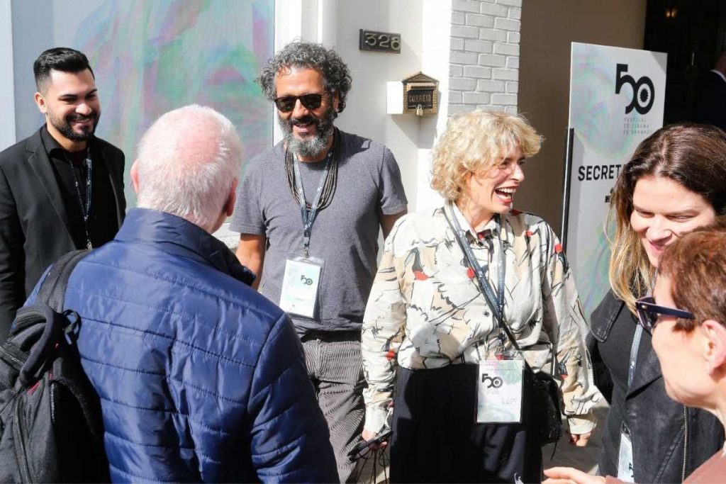 marcos palmeira e gabriela gastal no festival de cinema de gramado