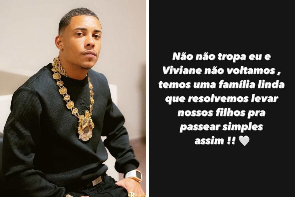MC Poze fala sobre suposta volta com a ex-esposa Vivianne