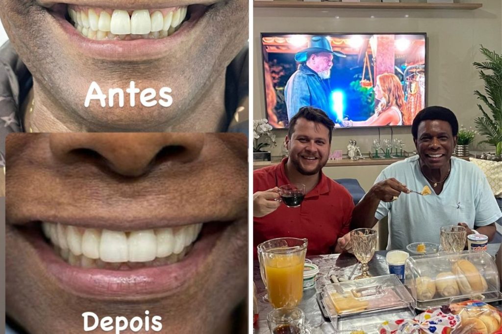 Neguinho da Beija-Flor com dentista Fausto Monteiro