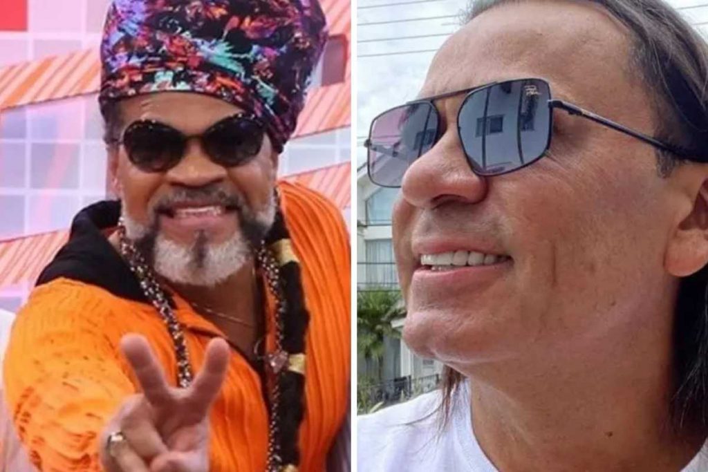 Fotomontagem Carlinhos Brown e Frank Aguiar