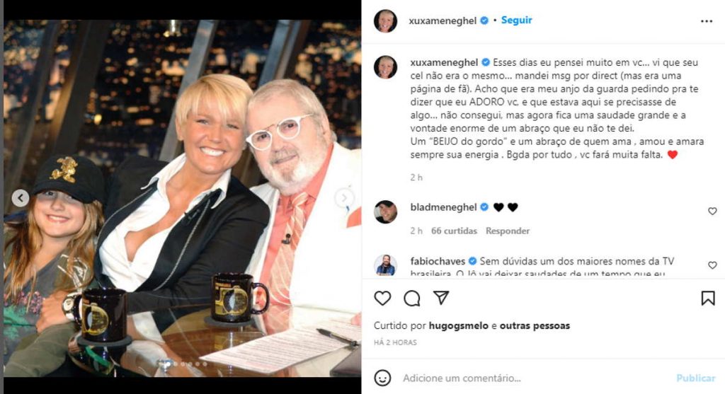 Post Xuxa Meneghel com Jo Soares