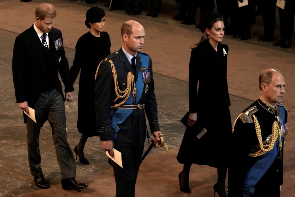 Principe William Kate Middleton Harry Meghan Markle funeral da rainha Elizabeth
