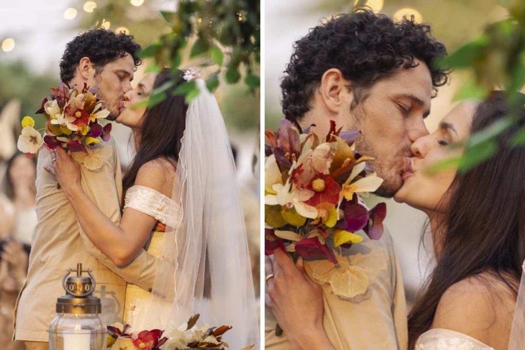 O beijo de Zefa e Tadeu como marido e mulher