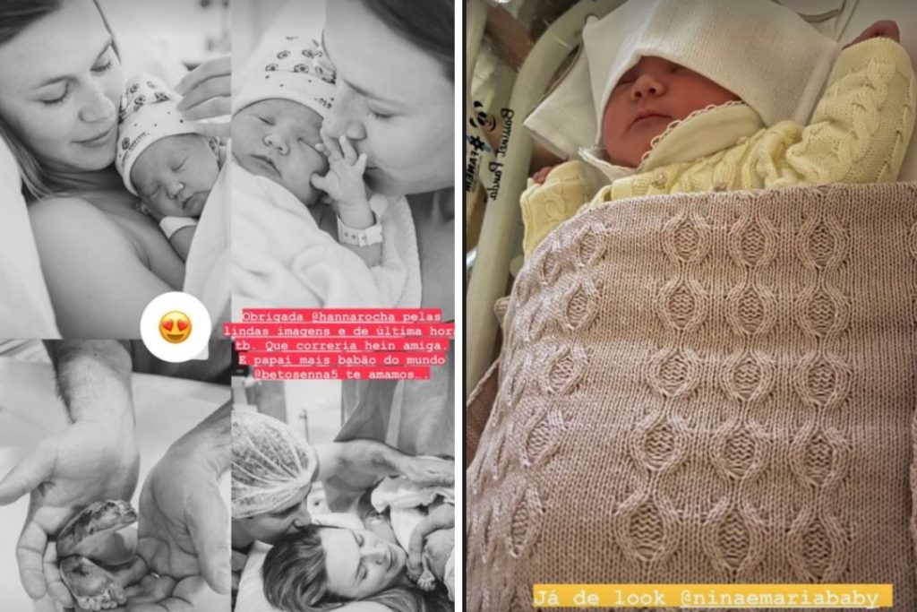 Renata Kuerten mostra o rosto da primeira filha, Lorena