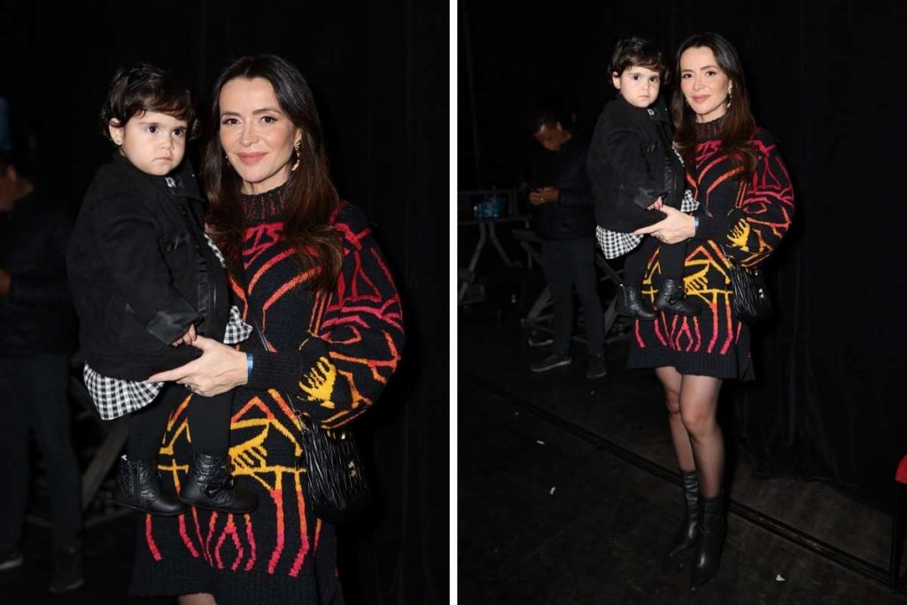 Esposa de Jorge, Rachel Boscatti, com a filha, Sarah