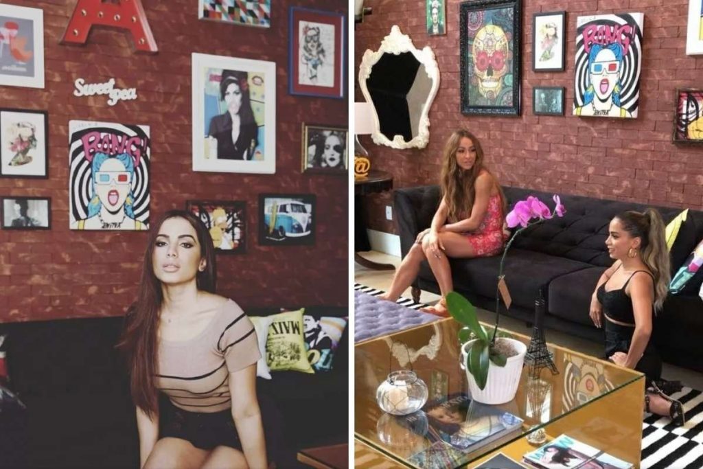 Anitta publicou fotos de espaços da casa