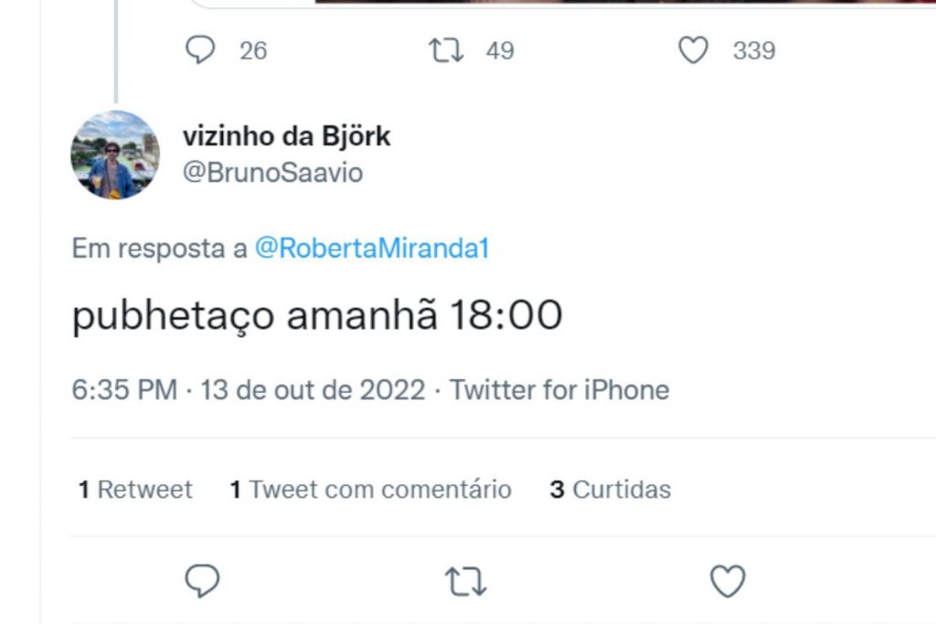 Resposta de fã para postagem de Roberta Miranda