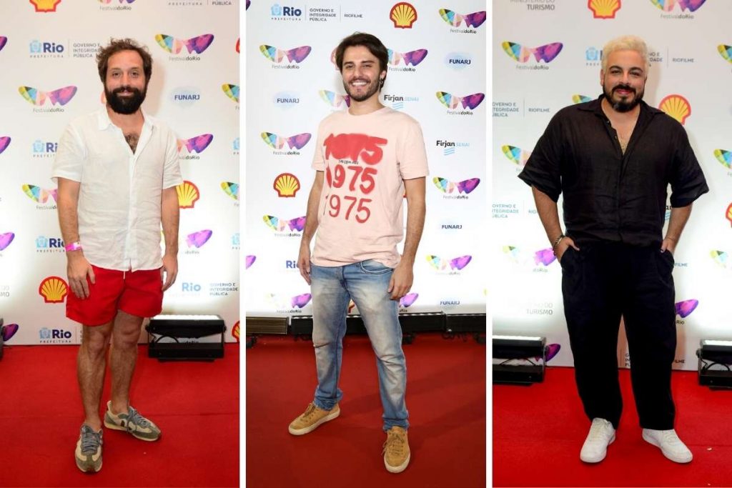 Gregório Duvivier, Hugo Bonemer e Luis Lobianco. 