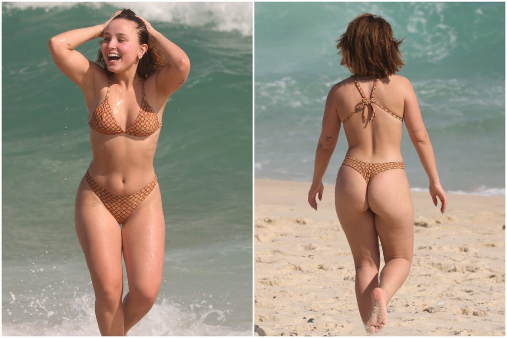 larissa manoela em dia de praia