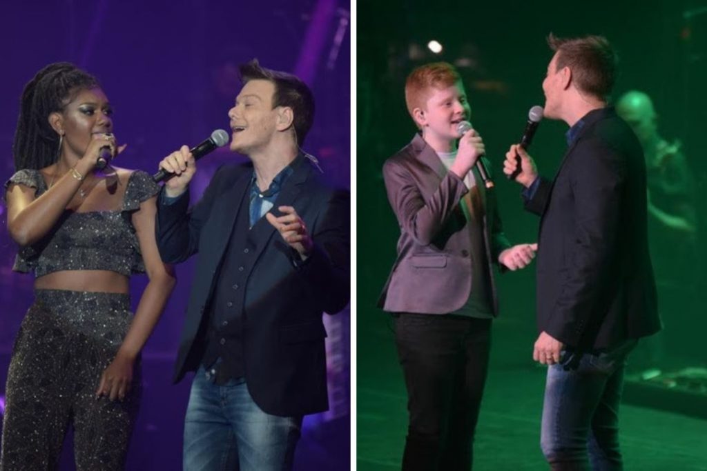 Michel Teló com Mylen Jardim e Gustavo Bardim