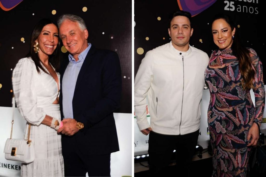 Otávio Mesquita e a esposa, Silvia Abravanel e o namorado, Gustavo Moura.