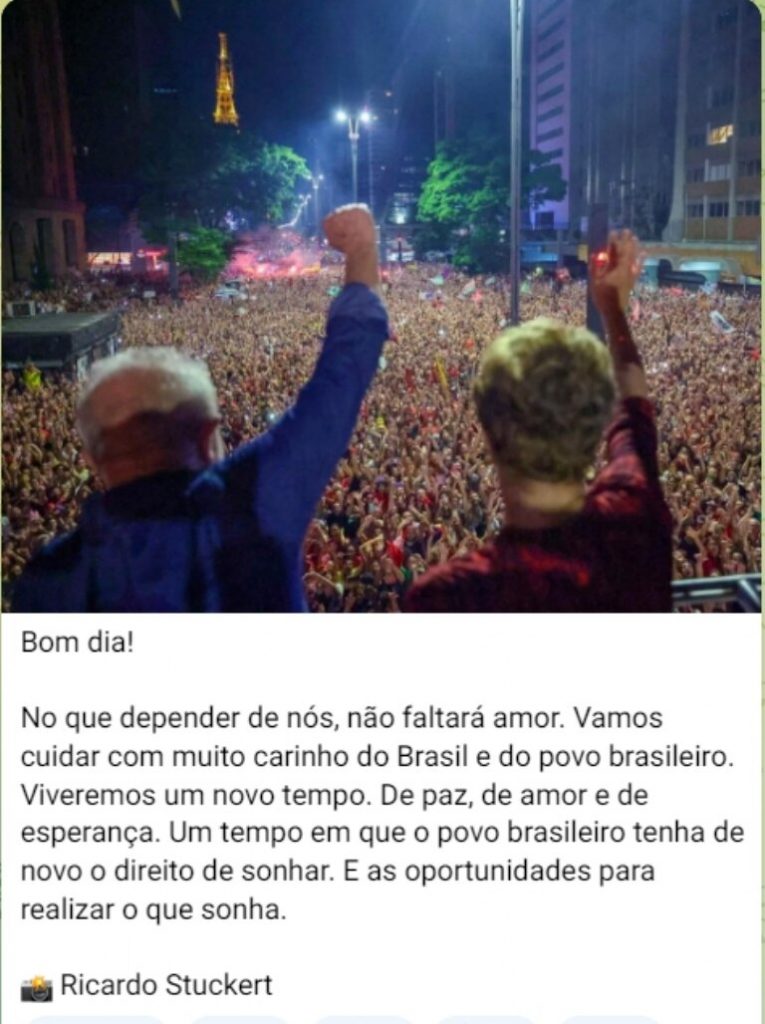 Postagem de Lula